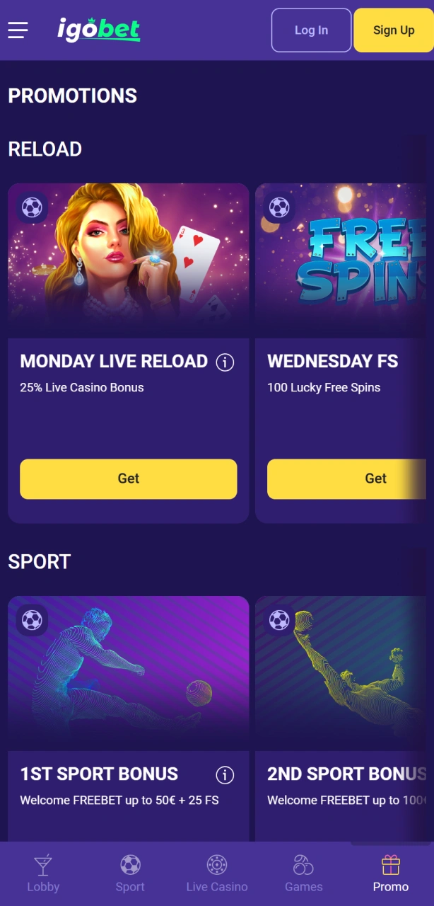 Claim je exclusieve bonussen in de Igobet Android App en verhoog direct je winkansen.