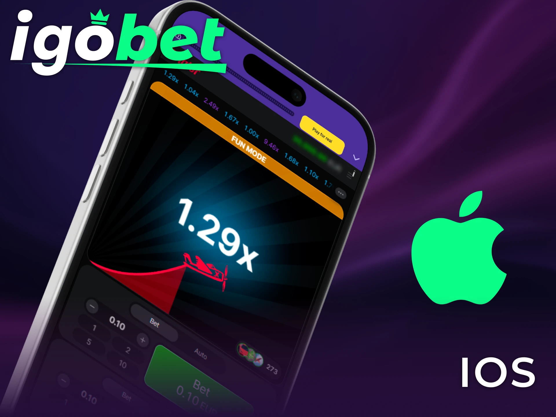 Volg de stappen voor iOS en installeer de Aviator app van IgoBet eenvoudig.