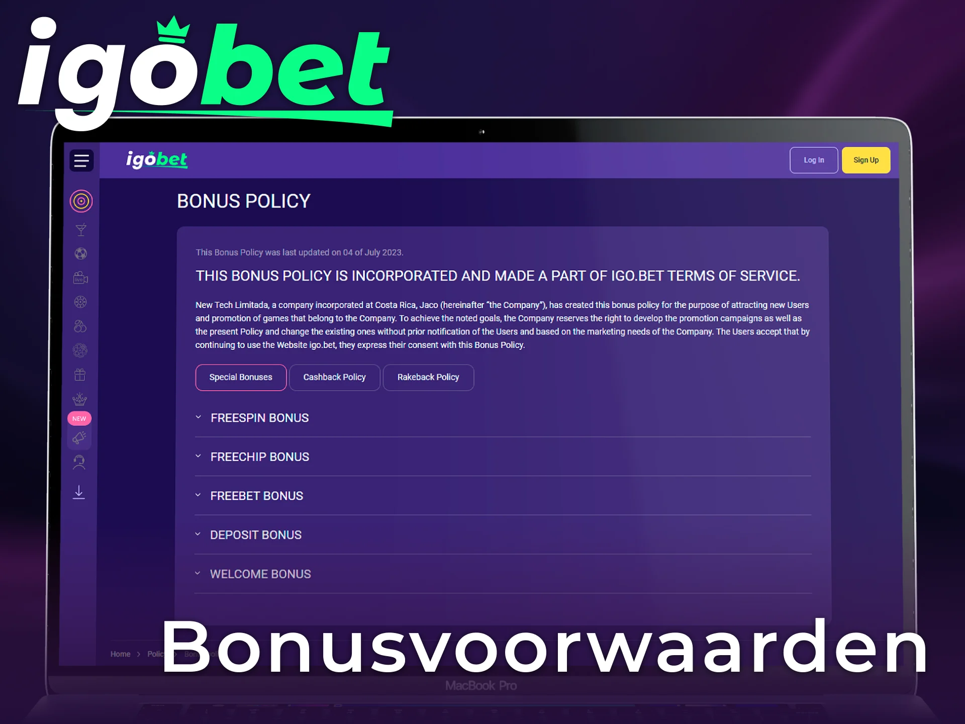 Lees de officiële bonusvoorwaarden om alles uit je Igobet bonussen te halen.