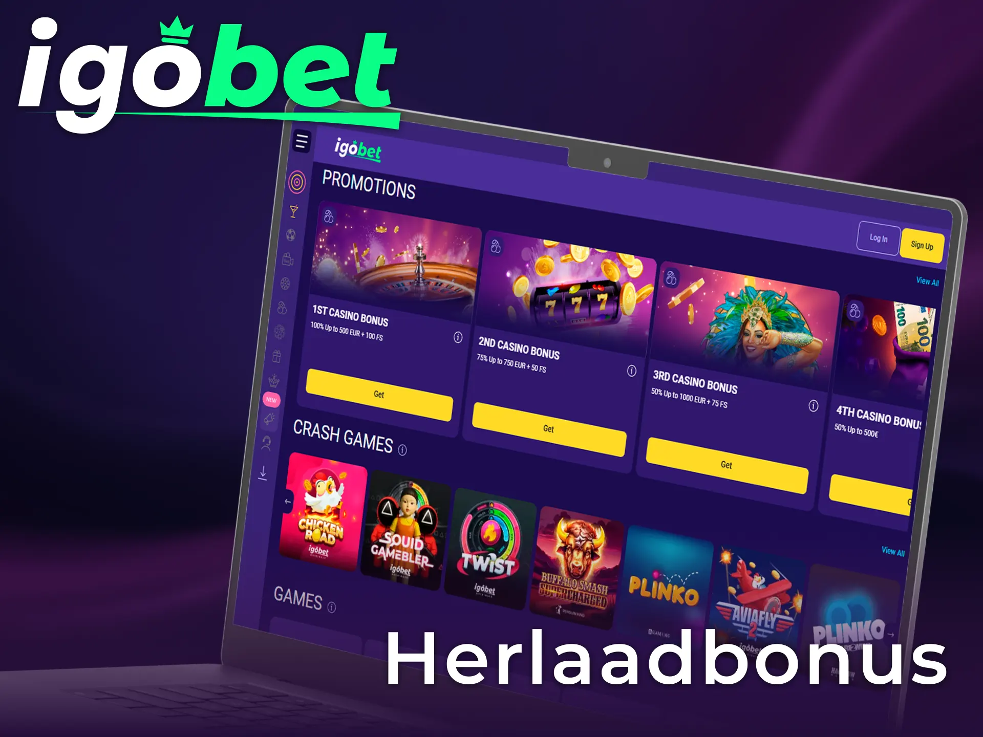 Gebruik een herlaadbonus om je saldo bij Igobet bonussen extra te spekken.