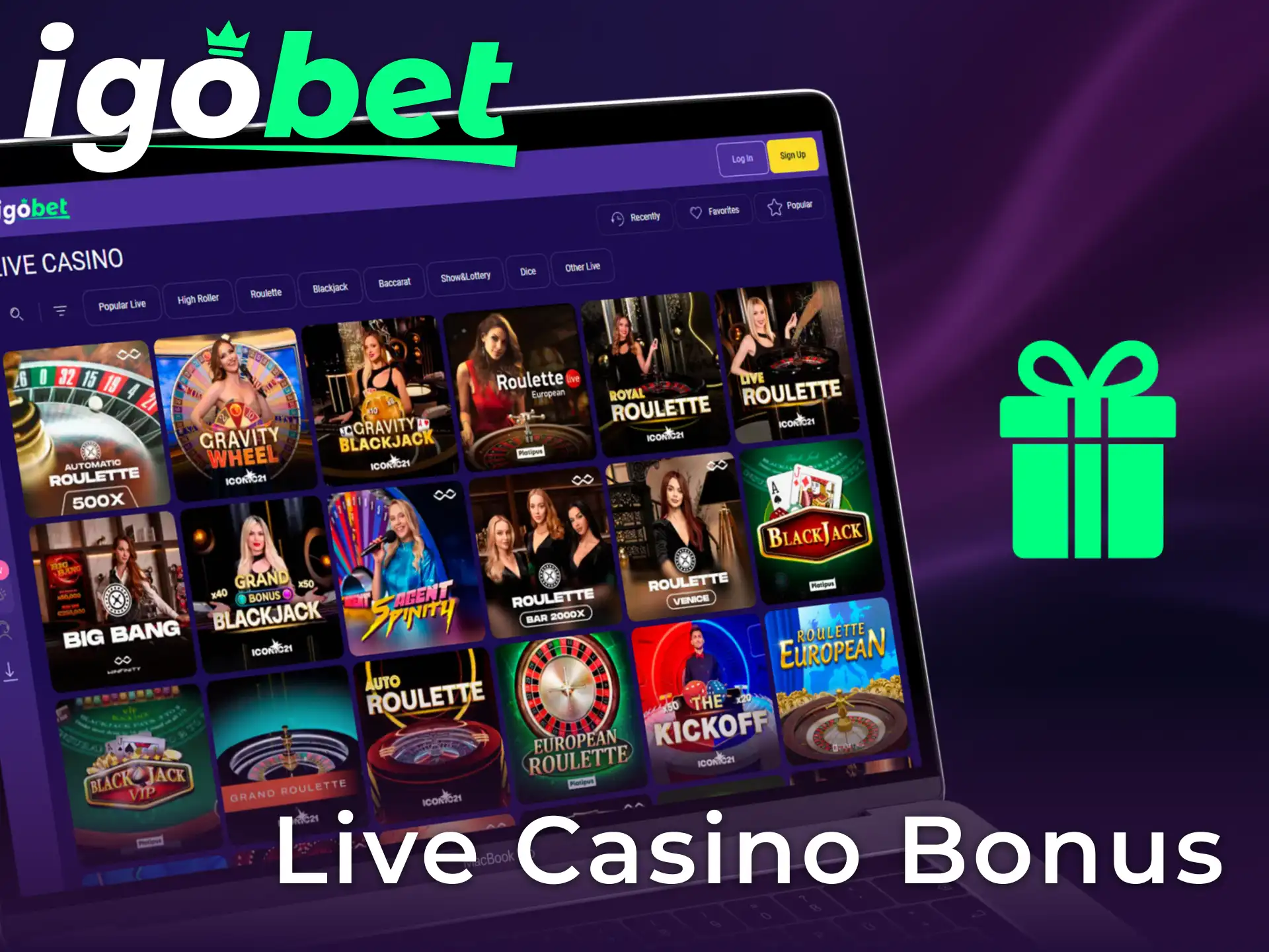 Verhoog je winkansen met een exclusieve live casino bonus bij Igobet bonussen.