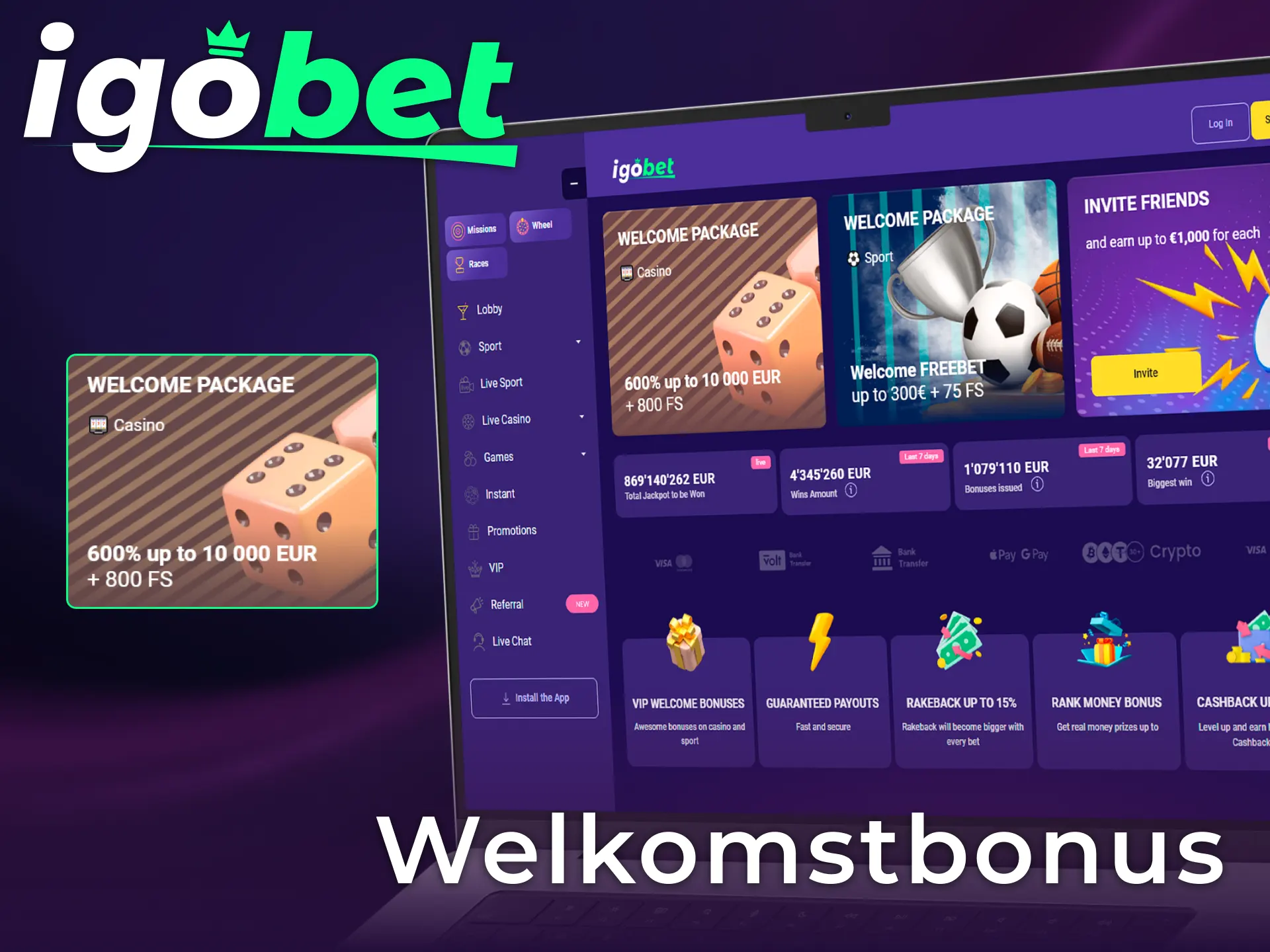 Claim de Igobet bonussen welkomstbonus en win groot in het online casino.