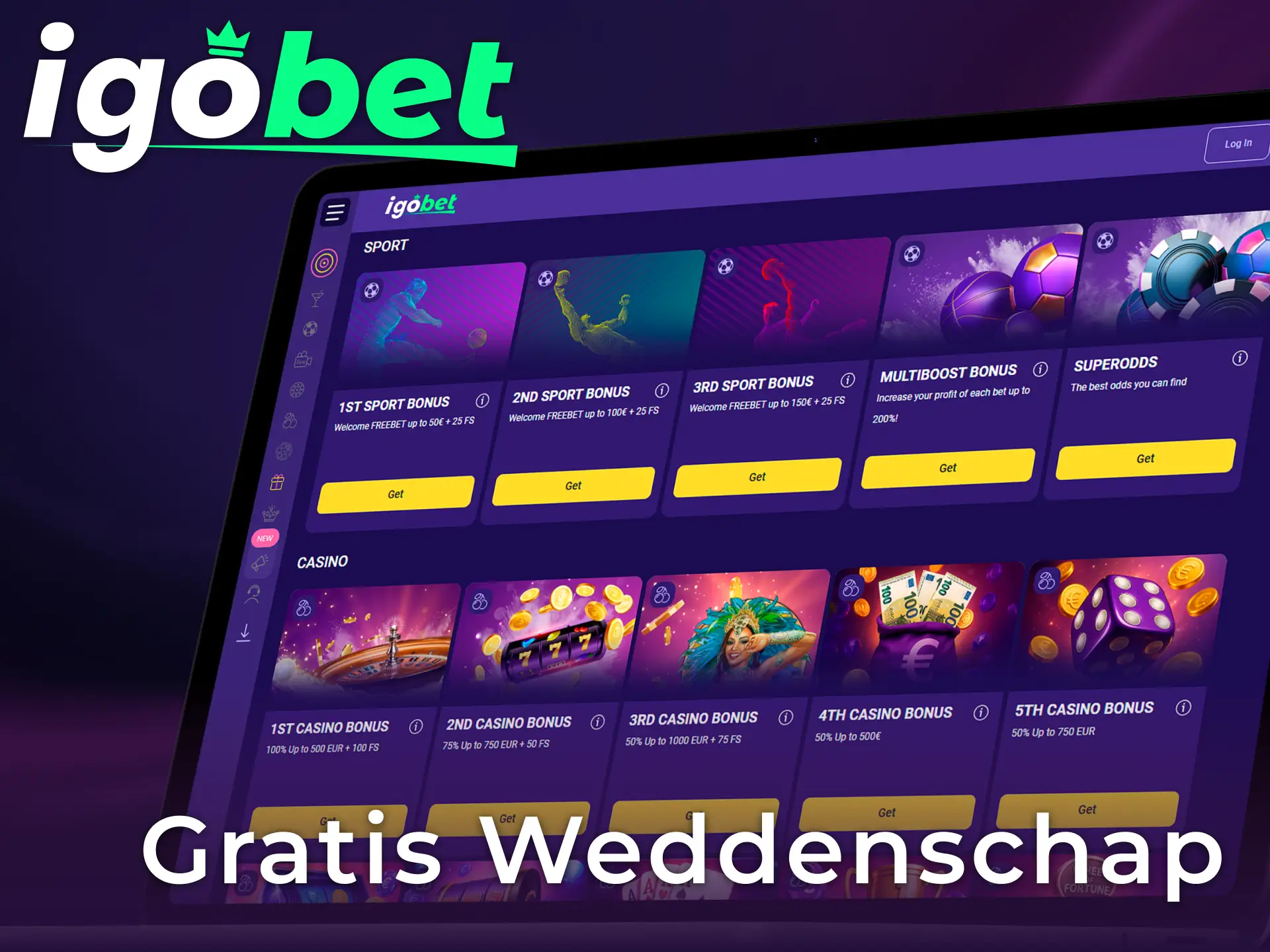 Ontvang een gratis weddenschap via de officiële Igobet bonussen voor sportfans.