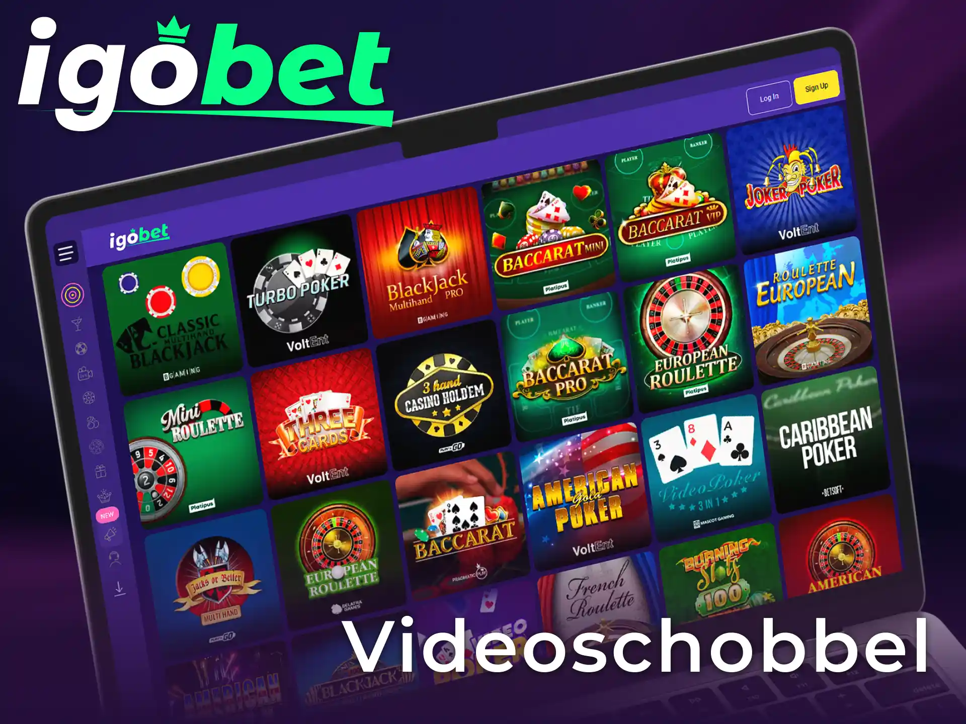 Geniet van unieke Videoschobbel spellen voor extra plezier bij IgoBet Casino.