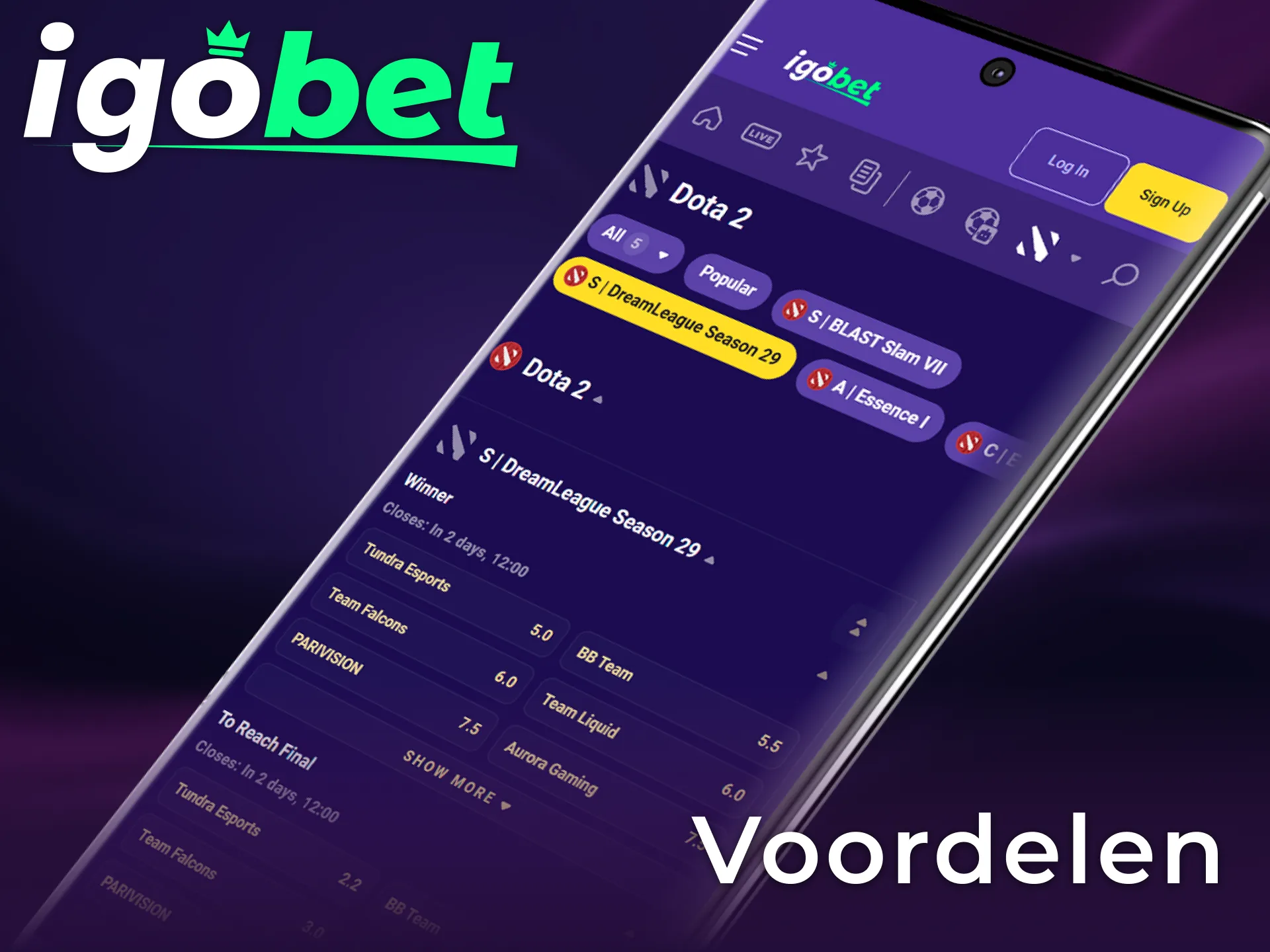 Geniet van alle voordelen van Dota 2 wedden bij IgoBet in Nederland.