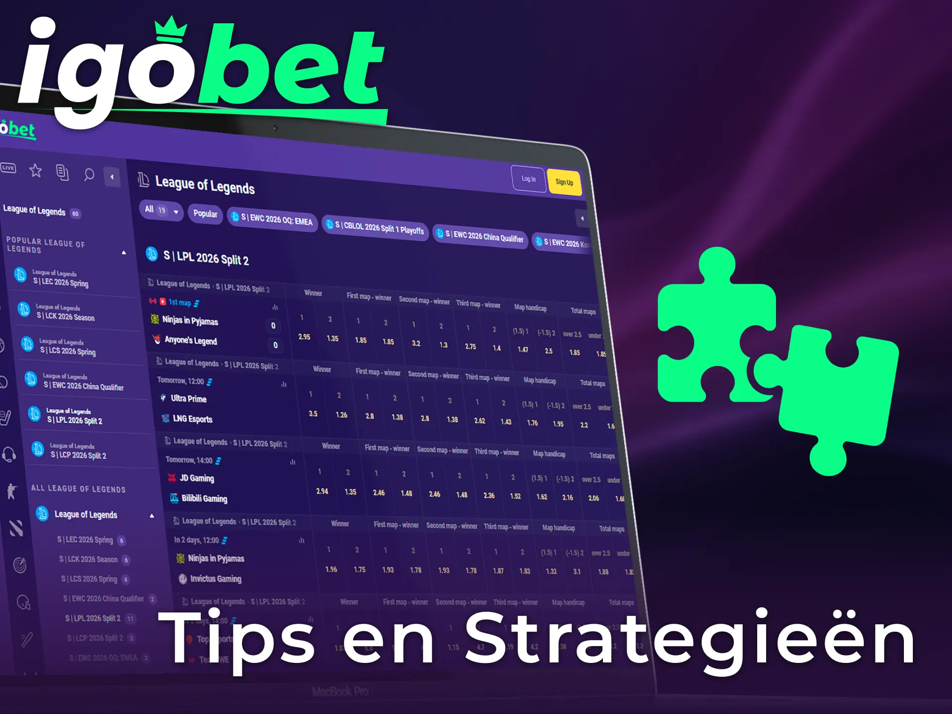 Gebruik onze professionele tips en strategieën voor winstgevend esports gokken bij IgoBet.