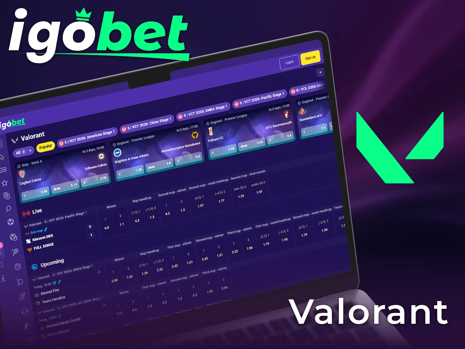 Mis geen enkel moment van Valorant en zet live in op jouw favoriete team bij IgoBet.