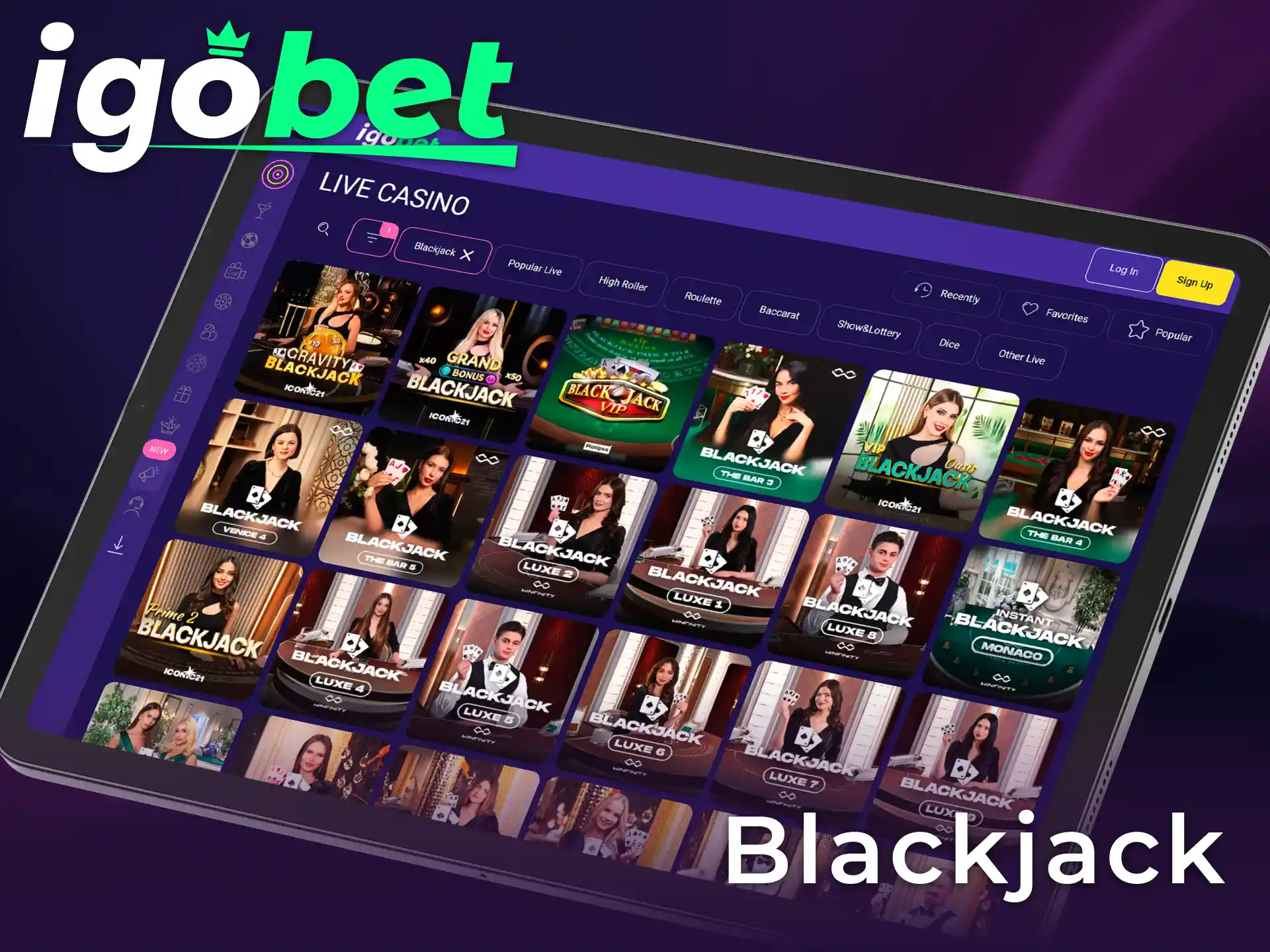 Gebruik je beste strategie bij Blackjack en win groots bij IgoBet.