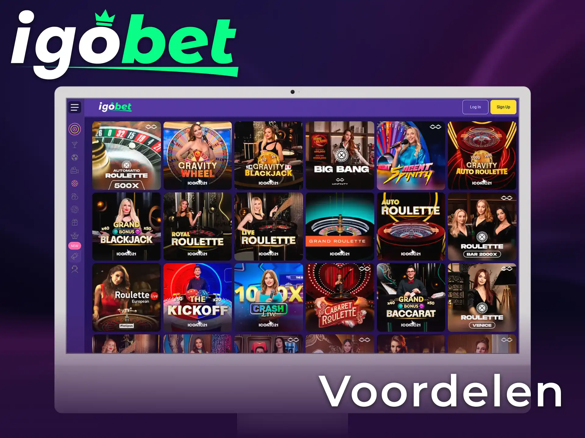 Geniet van alle exclusieve voordelen van Live Casino spelen bij IgoBet Nederland.