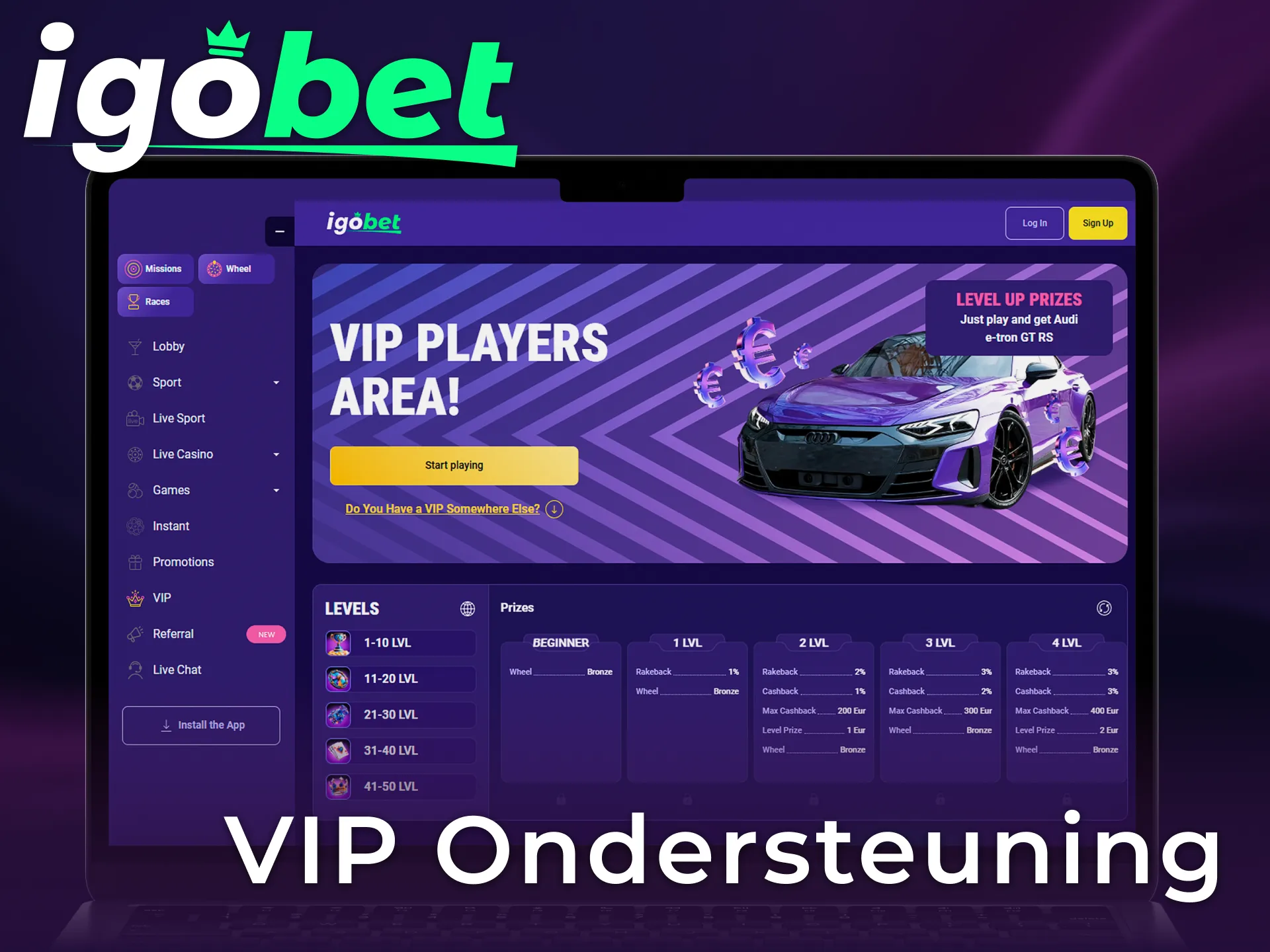 Geniet van VIP en prioritaire ondersteuning als loyale speler bij IgoBet Nederland.