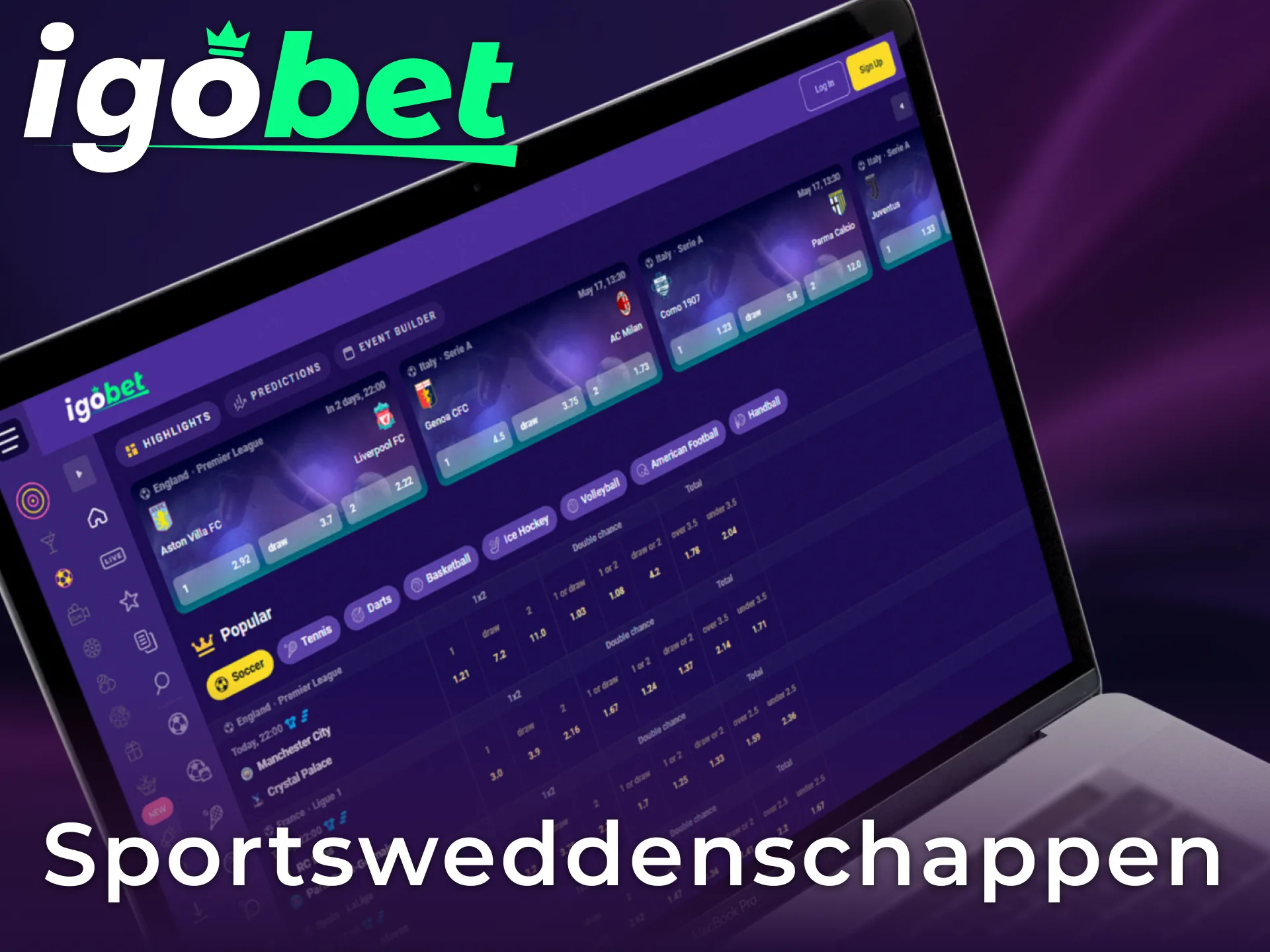 Plaats je beste sportweddenschappen bij IgoBet op diverse wereldwijde competities.