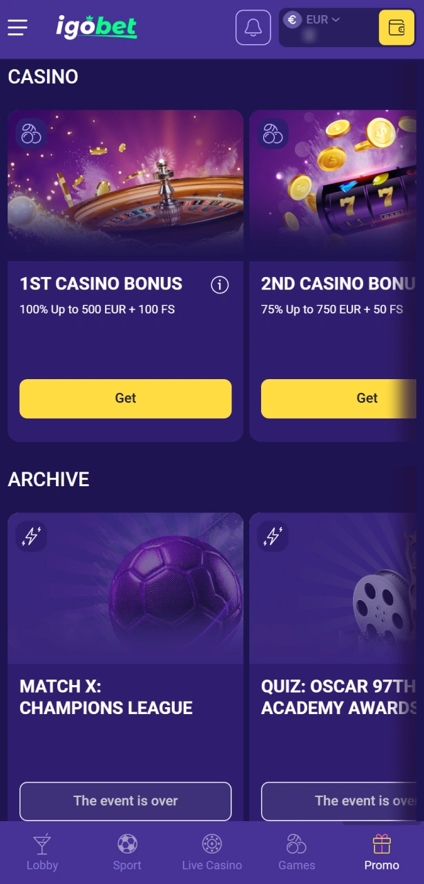 Activeer je bonus bij IgoBet om je speeltijd op de Slots te verlengen.