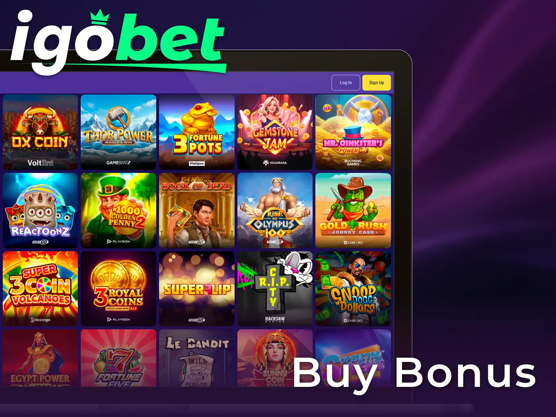 Krijg direct toegang tot de bonusronde met Buy Bonus Slots bij IgoBet.