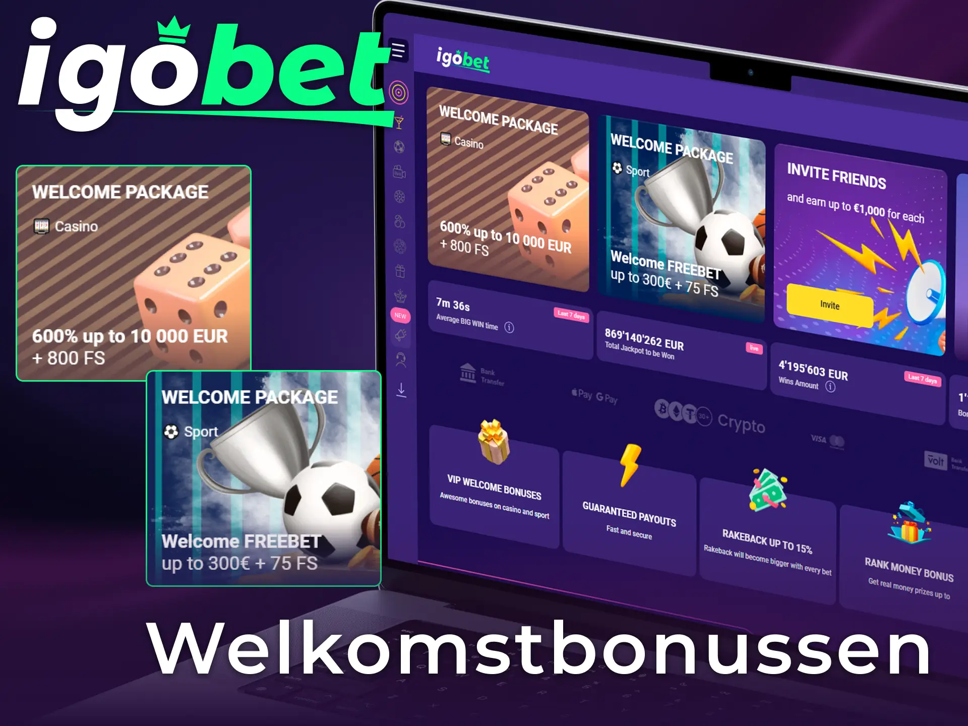 Claim je sportweddenschappen welkomstbonussen voor spelers uit Nederland bij Igobet.