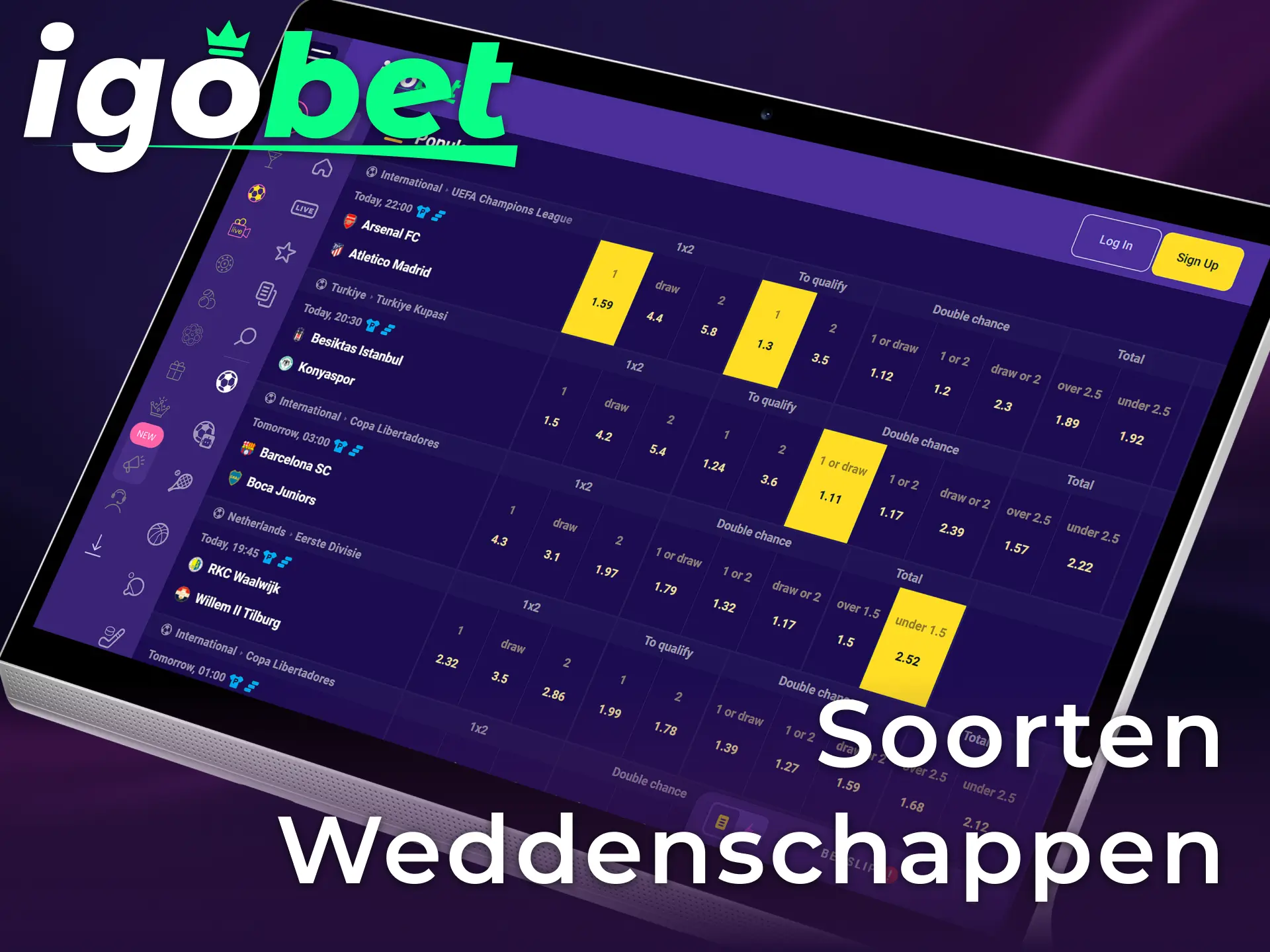 Ontdek de diverse soorten voetbalweddenschappen die beschikbaar zijn bij het merk Igobet.